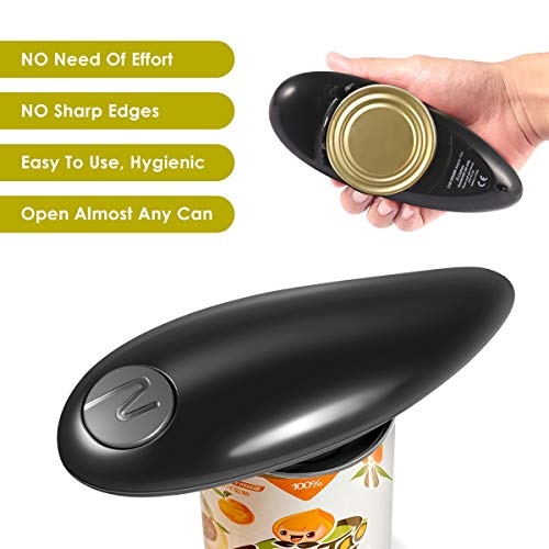 Electric Can Opener, Smooth Edge, Food-Safe and Battery Operated Handheld Automatic Electric Can Opener - Thumbnail 3