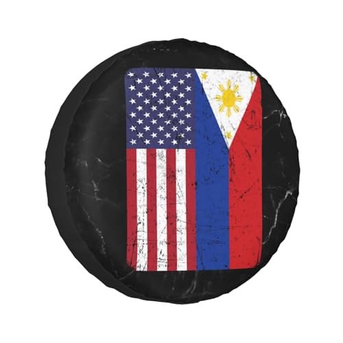American Philippines Flag Tire Cover 14" 15" 16" 17"