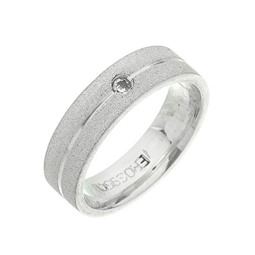 Par Aliança Prata Diamantada Frisos E Pedra Zirconia 4mm