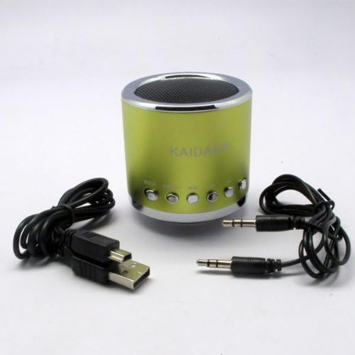 Light Green Kaidaer Portable Speaker Music Player Supporting TF/Micro SD Card w/ FM Radio Function for PC Tablet MN02