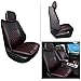 Huidasource Upgrade Grand Cherokee Seat Covers, Full Coverage Waterproof Leather Car Seat Covers, Custom Seat Cushion Protector Fit for Jeep Grand Cherokee 2011-2021 (Full Set/Black&Red)