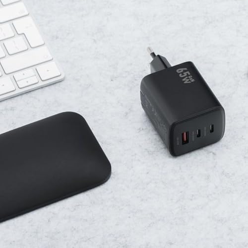 Cargador GaN 65W acce2s portátil para teletrabajo con ordenadores y móviles 5