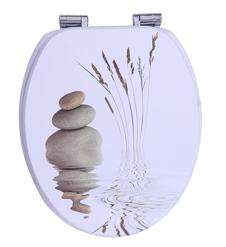 Yelcona WC Sitz mit Absenkautomatik mit Motiv, Klobrille mit hohem Sitzkomfort, WC Deckel mit robustem und stabilem Holzkern, hochwertiger Toilettendeckel aus Holz (Balance) Yelcona WC Sitz mit Absenkautomatik mit Motiv, Klobrille mit hohem Sitzkomfort, WC Deckel mit robustem und stabilem Holzkern, hochwertiger Toilettendeckel aus Holz (Balance)