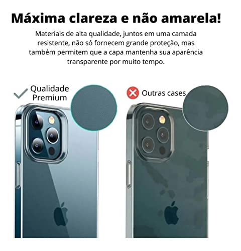 Capa Magnética compatível com MagSafe Capa para carregamento por indução Clear Case Híbrida Premium