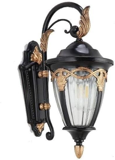 Applique murale LED extérieure E27 luminaire rétro en verre pour entrée de villa