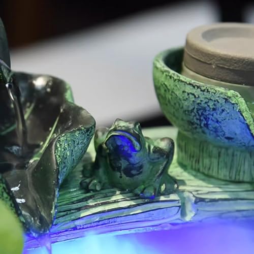 Bonsái circular sala de estar con fuente de agua de escritorio 7