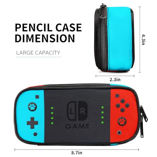 Image of Video Game Controller Pencil Case for Boys Girls, Large Capacity Pen Bag, Pencil Pouch with Zipper Compartments, Organizer for School Office Home Business
