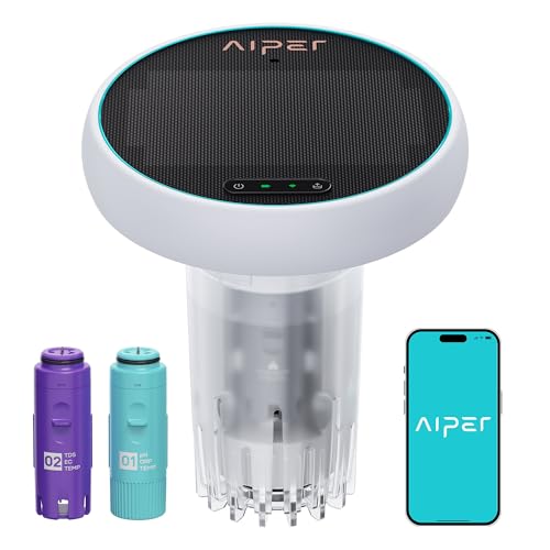 AIPER HydroComm Smart Pool Monitor, 24/7 Digital Water Testing for Pools, Hot Tubs & Spas, 5-in-1 Accurate Testing, App Control, Customized Optimizati