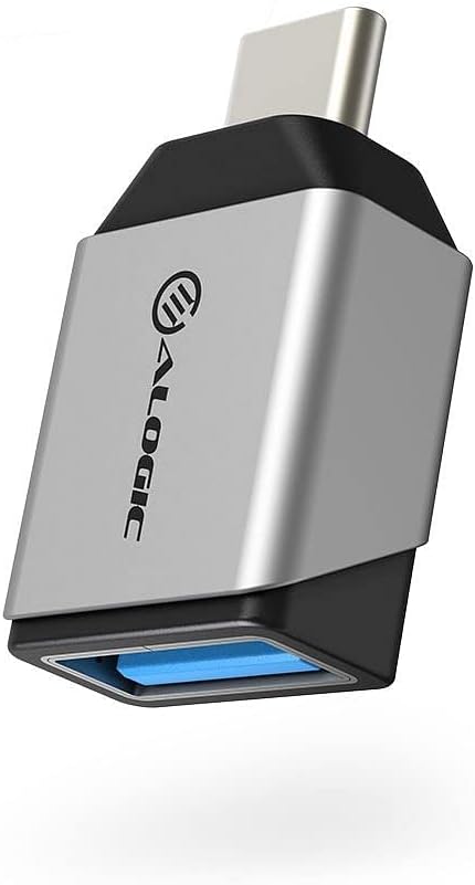 ALOGIC USB C to USB A Adapter, USB 3.1 (5Gbps), Compatible with MacBook Pro/Air 2020, Dell XPS, iPad Air 2020, iPad Pro, USB-C Smartphones and More - Space Grey.
