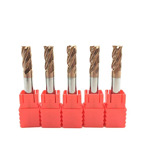 5Pcs HRC60 6mm Solid Carbide Endmills ENDMILL D6X15XD6X50L 4 Flute Standard Length Side Milling Slotting Profiling Face Mill