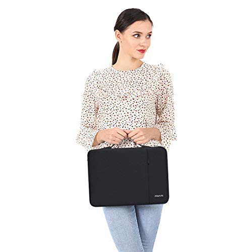 Mosiso 360 Protective Laptop Sleeve Compatible With Macbook Air/Pro, 13-13.3 Inch Notebook, Compatible With Macbook Pro 14 Inch 2023-2021 A2779 M2 A2442 M1, Vertical Bag With Handle&Pocket, Black #TOP6