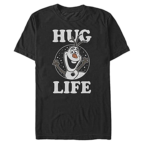 T-shirt Reine des Neiges Disney pour homme noir taille XXL : vêtement décontracté