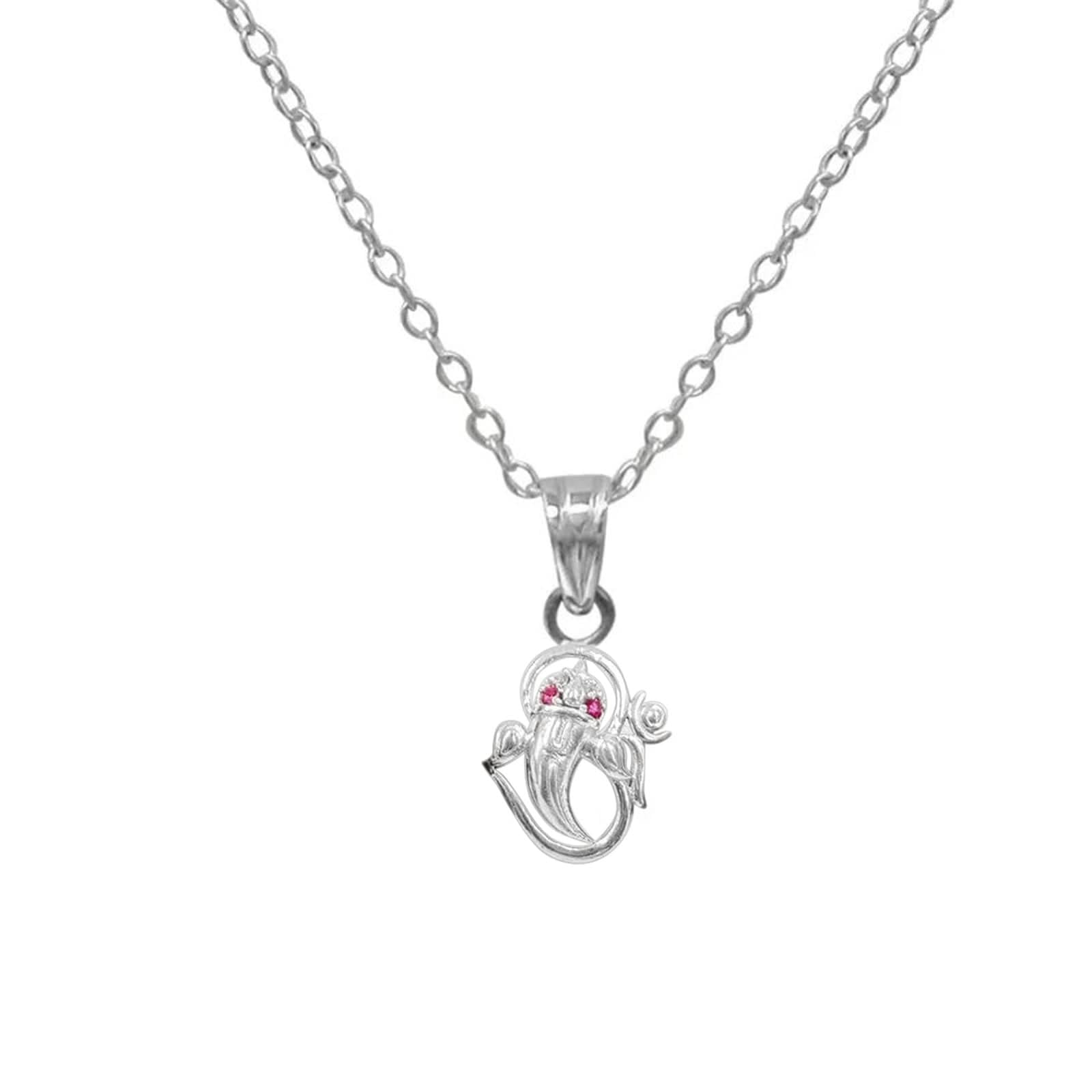 unniyarcha 92.5% Sterling Silver,Divine Grace 925 Silver Ganesha Pendant Necklace, Silver Finish for timeless elegance, BIS Hallmarked for guaranteed silver purity Craftsmanship: 100% Handcrafted by skilled Indian artisans.-picture-28
