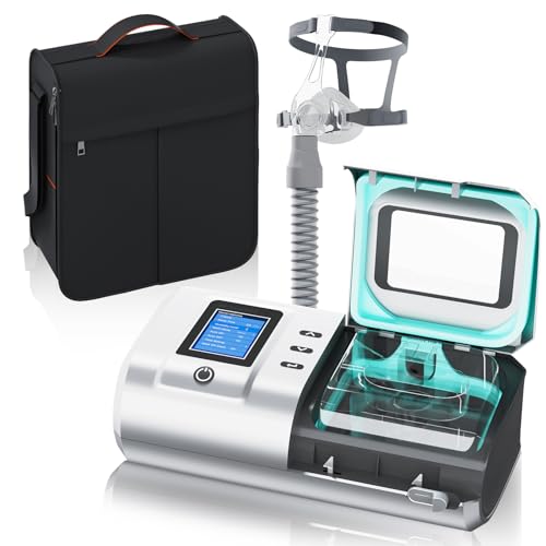 Sleep Apnea Machine Fully Automatic Sleep Breathing Machine Sleep Ventilator Travel Use Machine with Accessories Quiet Machine with Dual Adjustable Modes Sleep Report Tracking
