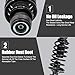 Front Struts Coil Spring Rear Shocks Assembly Compatible with 1999-2006 Golf 1999-2005 Jetta 1998-2006 Beetle 171525 343280, Complete Shock Absorber Set of 4