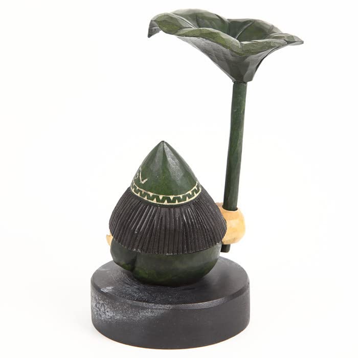 Amazon.co.jp: 木彫り民芸品 幸せを呼ぶ小人の神さま コロポックル