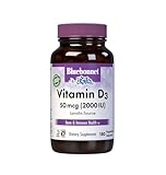 Bluebonnet Nutrition Vitamin D3 2000 IU Vegetable Capsule, Aid in Muscle and Skeletal Growth, Cholecalciferol from Lanolin, D3, Non GMO, Gluten Free, Soy Free, Milk Free, Kosher, 180 Vegetable Capsule