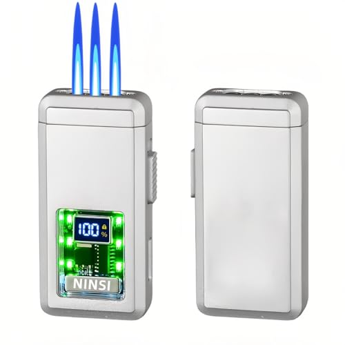 Encendedor Smart Butano Recargable Triple Llama Plateado miniatura 1