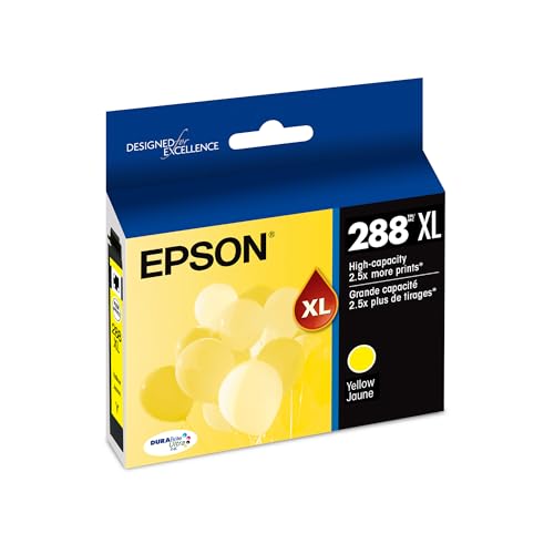 EPSON 288 DURABrite Ultra Ink High Capacity Yellow Cartridge (T288XL420-S) Works with Expression XP-330, XP-430, XP-434, XP-340, XP-440, XP-446
