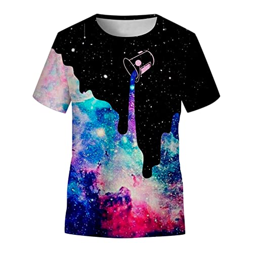 Camiseta 3D Verão Blusa Crianças Grandes Impressão Adolescente Roupas Casuais Tops Meninos Meninas M