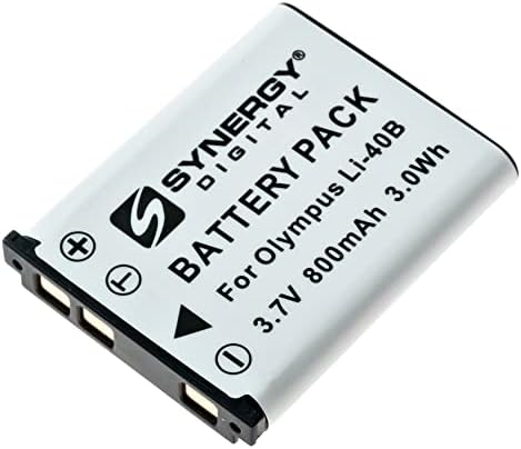 Synergy Digital Camera Battery, Compatible with Kodak PIXPRO FZ53 Digital Camera, (Li-Ion, 3.7V, 800 mAh) Ultra Hi-Capacity, Compatible with Olympus LI-40B Battery