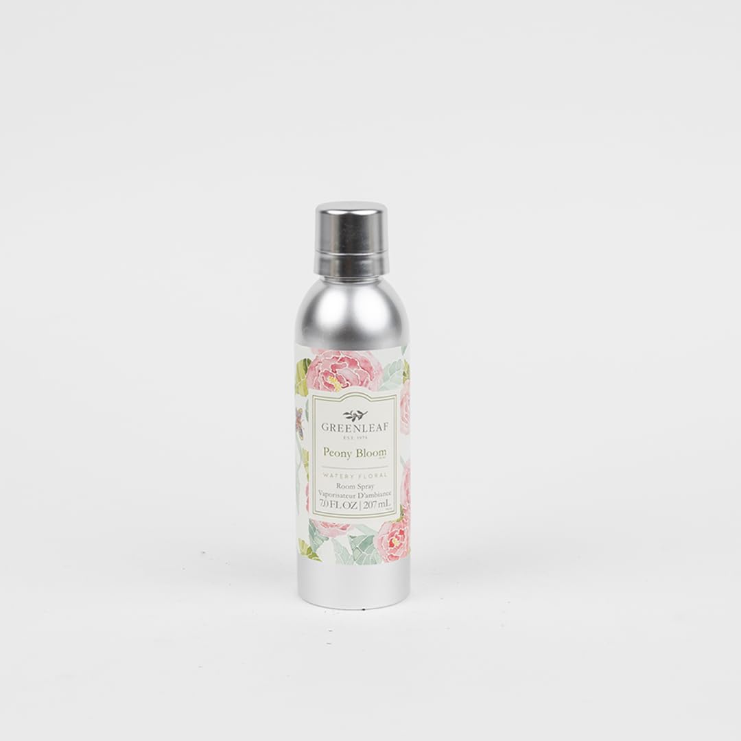 Greenleaf Gifts Peony Bloom Scented Room Air Freshener Spray | Non-Aerosol 7 oz Spray | Floral Scented Air Freshener for Home | Home Fragrance for Bedroom & Bathroom