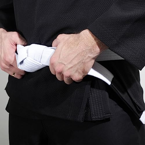 Kimono Jiu-jitsu Masculino Competidor Competição Profissional Adulto Trançado Preto Azul Branco Gori