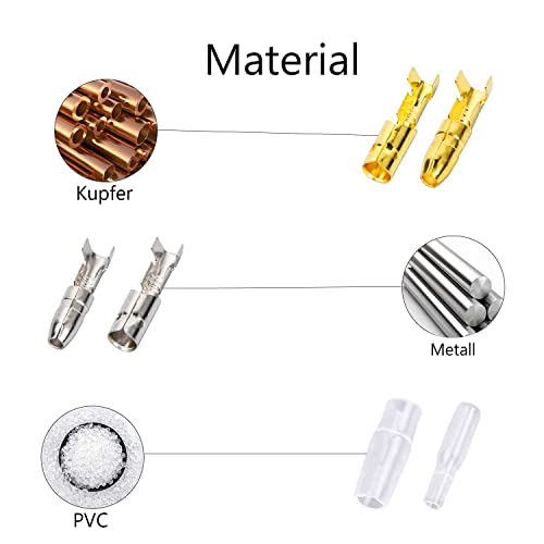 400 Pezzi Kit Connettori Proiettile, 3.9mm