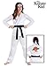 Fun Costumes Karate Kid Costume for Women | Daniel-San Martial Arts Outfit for Halloween | Tunic, Pants, Belt, & Headband - Small, White