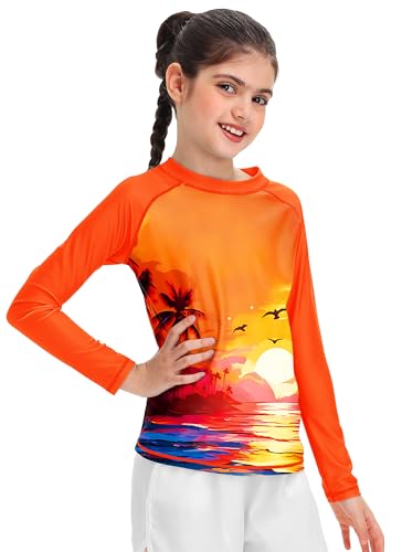 Image of Remimi Unisex Kids Rash Guard Long Sleeve SPF 50+ Tie Dye Sun Shirt 3-12 Years