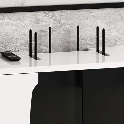 Boîte de rangement routeur WiFi et décodeur TV - Étagère flottante murale blanche - 5