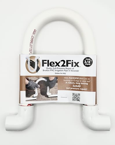 Flex to Fix Sprinkler Repair System/Quick Full-Pressure Repair of Broken PVC Pipe in Seconds! 3/4 INCH