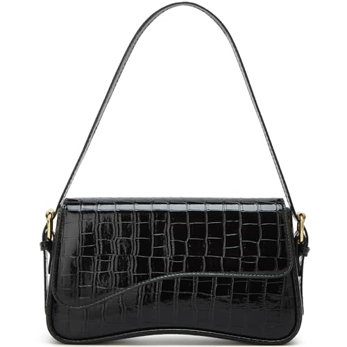 Image of Amszke Shoulder Bag for Women Y2K Crossbody Purse PU Leather Underarm Handbag 2 Adjustable Strap for Daily Commute Travel