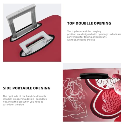 Elastic Travel Luggage Cover for Suitcase Tsa Approved Stretch Scratch-Resistant Suitcase Protector Cover Washable Valentine Day Baggage Covers Fits 18-32 Inch Luggage Case4