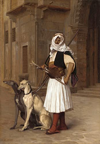 Impression d'affiches Anaute Jean Léon Gérôme tableau décoration murale Whippet toile 60x90