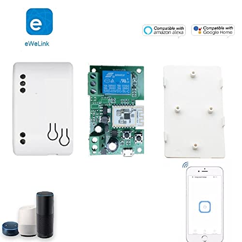 WiFi Smart Switch Relay Module for Home Automation,Add WIFI to access control garage door,eWelink app Remote Dry Contact,Compatible with Alexa,Google assistant (1CH WIFI Bluetooth) - Image 3
