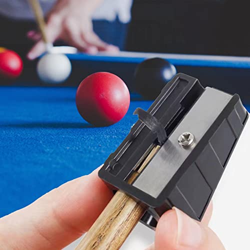 3 Set Billiards Pool Table Accessories Including 2 Pieces Of Pool Cue Chalk Cubes, Pool Cue Tip Shaper Dime Radius, Billiards Pool Cue Tip Repair Tool, Portable Eva Storage Box #TOP4