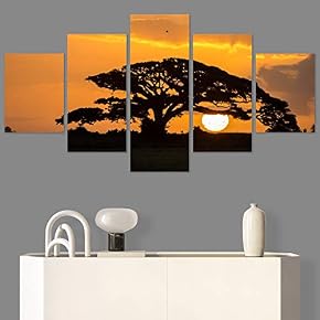 SIGNWIN 5 Panel Canvas Wall Art Setting in...