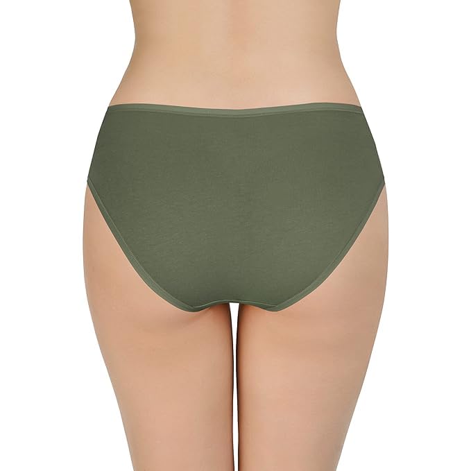 Image of LOURYN KOULYN Solid Low Rise Cotton Bikini Panty Pack(Pack of 3)