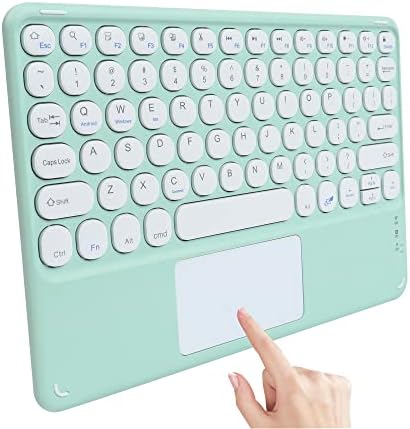 Wireless Bluetooth Keyboard with Touchpad for iPad Ultra-Slim Ergonomic Small Rechargeable Wireless Keyboard Gift for Boy Girl Men for Apple iPad iPhone Samsung Tablet Android Phone PC Computer Mac
