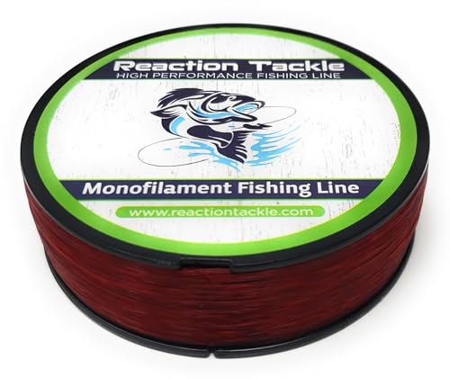Reaction Tackle Monofilament Fishing Line- Strong and Abrasion-Resistant Nylon Mono Fishing Line, Freshwater and Saltwater Fishing Line Red 20/800