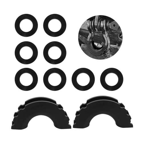 2PCS D Ring Shackles lsolator & 8PCS Washer Set,Clevis Shackle Isolator for Protecting Buckles & Bumpers Ruducing Noise,Tow Shackles Isolator Car Accessories Fits 3/4 Shackle