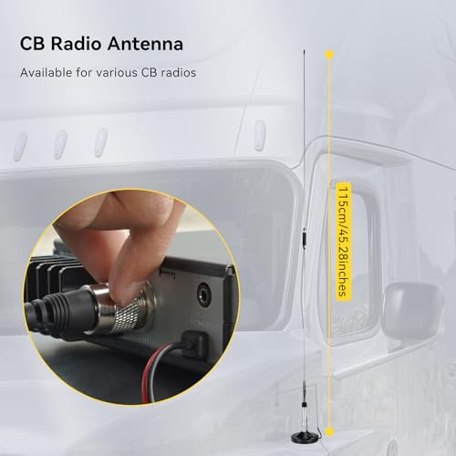 Image of Retevis MB2 40-Channel AM /FM CB Radio Kit, Long Range Radio with Antenna for Trucker Stop, Emergency Channel 9 /19, VOX, Easy to Use, with Cigarette Lighter Fixed-Mount
