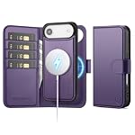 for iPhone 17 Air Case Wallet with Card Holder,Purple