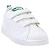 adidas NEO Boys' VS Advantage Clean Cmf C Sneaker, White/White/Green, 12 Medium US Little Kid