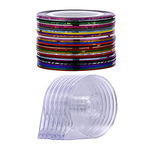 Beatifufu Nail Sticker Tape Set 38 Pieces Manicure Striping Tape Line for Nail Art Decor