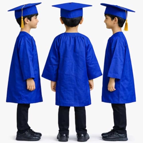 Image of Graduation gown for kids with Cap for convocation dress for school ceremony