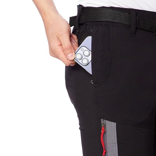 Image of TRIPOLE Trailblazer Trekking and Hiking Pants and Cargo for Outdoors and Travelling (in, Alpha, M, Regular, Black)
