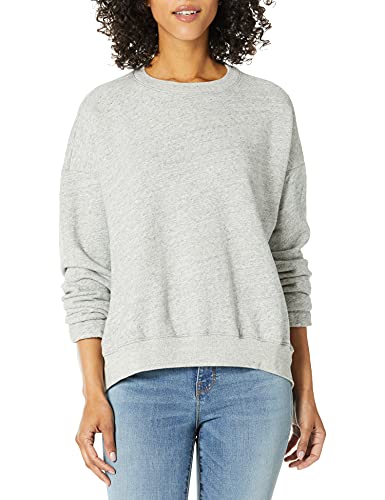 AG Jeans Women's Berdine Crewneck Sweatshirt, Heather Grey, Extra Small