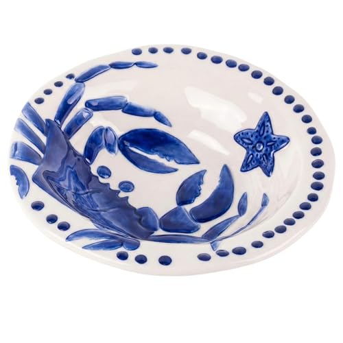 Blue Sky Clayworks Magic Sea Crab Soup Bowl, Cobalt Blue,